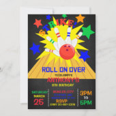 Invitation Reporter... STRIKE Bowling fête d'anniversaire (Devant)