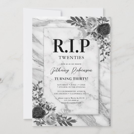 Invitation Repos en paix Années 30e anniversaire (Devant)