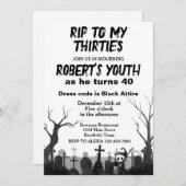 Invitation Repose en paix à mes trente ans ou à tout âge fête (Devant / Derrière)