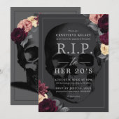 Invitation Repose en paix à sa soirée de 20 ans (Devant / Derrière)