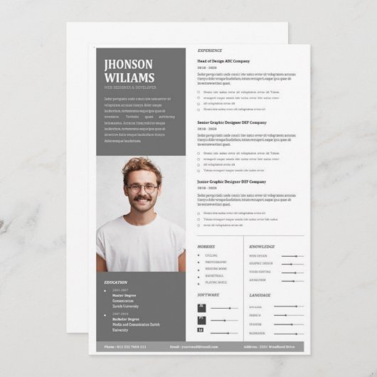 Invitation Reprendre le Modèle (Devant / Derrière)