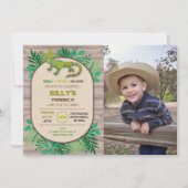 Invitation Reptile d'anniversaire Enfants Anniversaire Lizard (Devant)