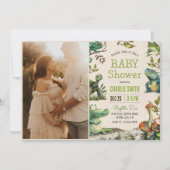 Invitation Reptile Garçon bébé garçon douche photo (Devant)