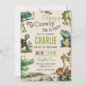 Invitation Reptile Kids 1er anniversaire (Devant)