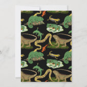 Invitation Reptile, Lizards & Amphibians Kids Birthday Kraft (Dos)