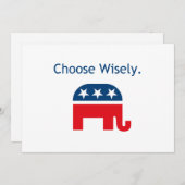 Invitation républicaine d'éléphant (Devant / Derrière)