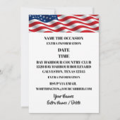 Invitation Républicaine Patriotique USA (Dos)