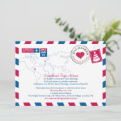 Invitation République dominicaine Affranchissement postal Apr (Debout devant)