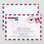 Invitation République dominicaine Affranchissement postal Apr (Devant / Derrière)