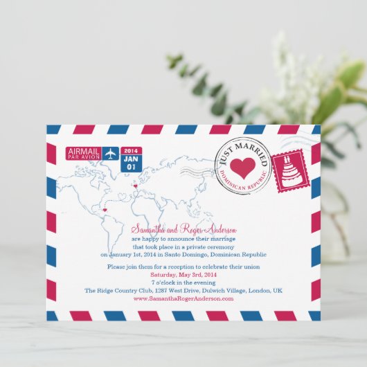 Invitation République dominicaine Affranchissement Poste Aprè (Debout devant)