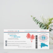 Invitation République dominicaine Boarding PassWedding Invita (Debout devant)