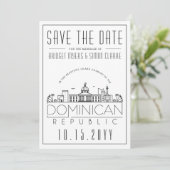 Invitation République dominicaine Mariage Skyline Save the Da (Debout devant)
