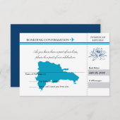 Invitation République dominicaine RSVP Palmier (Devant / Derrière)