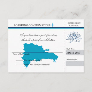 Invitation République dominicaine RSVP Palmier