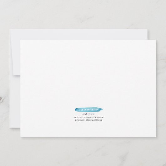 Invitation Requin Aquarelle (Dos)