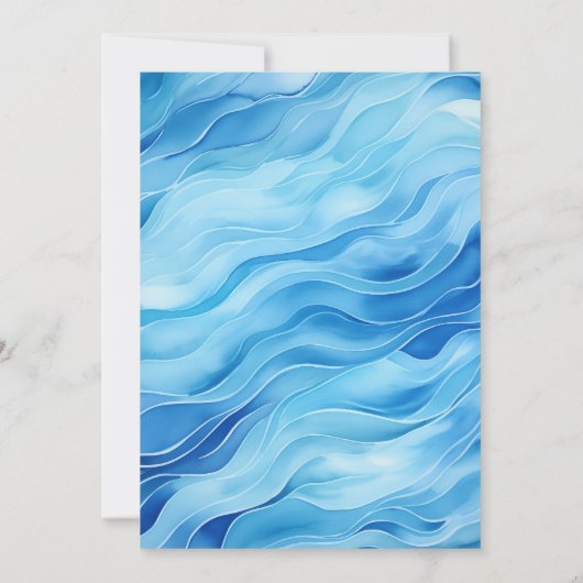 Invitation Requin bébé mignon Poisson sous la mer garçon d'an (Dos)