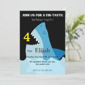 Invitation Requin bleu fin dans la mer (Debout devant)