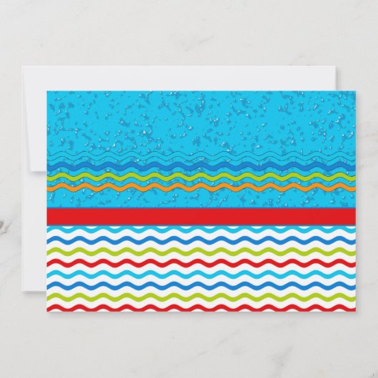 Invitation Requin Fête Piscine - Eau (Dos)