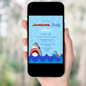 Invitation Requin sous la mer 4ème anniversaire garçon de fêt