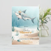 Invitation Requin Sous Le Baby shower Marin (Debout devant)