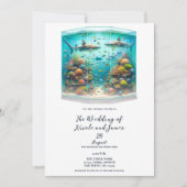 Invitation Requins et poissons Aquatic Aquarium Mariage (Devant)