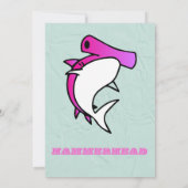 Invitation Requins roses et couronne Rose 1er anniversaire (Dos)