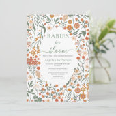 Invitation Reseda Fleurs sauvages vertes Frame Baby in Bloom (Debout devant)