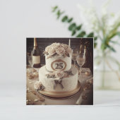 INVITATION RÉSERVÉ 25E MARIAGE CAKE ANNIVERSAIRE (Debout devant)