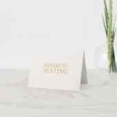 Invitation Reserved Seating Wedding Sign Card (Devant)