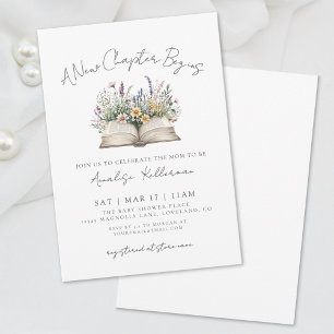 Invitation Réserver Nouveau Chapitre Baby Shower Wildflower