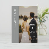 Invitation Réservez la date (Debout devant)