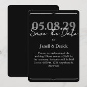 Invitation Réservez la date (Devant / Derrière)