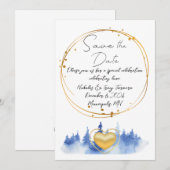 Invitation Réservez la date (Devant / Derrière)