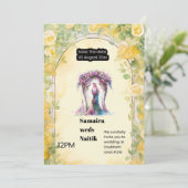 Invitation Réservez la date (Debout devant)