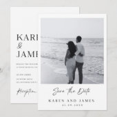 Invitation Réservez la date (Devant / Derrière)