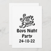 Invitation Réservez la date Fête de filles    (Devant / Derrière)