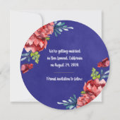 Invitation Réservez la date | Happiness Watercolor Floral (Dos)