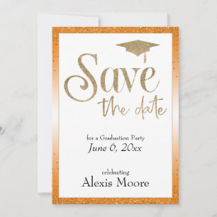 Invitation Réservez la Date pour une Fête de Remise des Diplô
