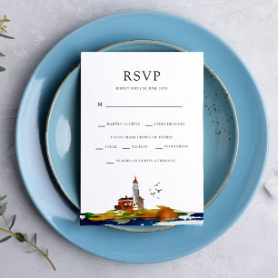 Invitation Réservez pour 'By The Sea' avec options de plat pr