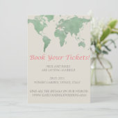 Invitation Réservez vos billets, il est temps pour un mariage (Debout devant)