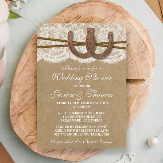 Invitation Réservoir Rustique Sur Kraft & Wedding shower De D