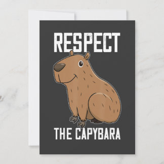 Invitation Respectez Le Capybara Drôle De Rongeur Capibara Ph