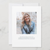 Invitation Respiration de Bébé Baptême Élégant (Dos)