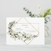 Invitation Respiration du bébé Fête des mariées simple et élé (Debout devant)