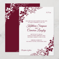 Respiration du bébé ou vignes Mariage invite | Mar
