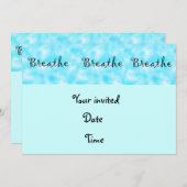 Invitation Respirer l'invitation (Devant / Derrière)