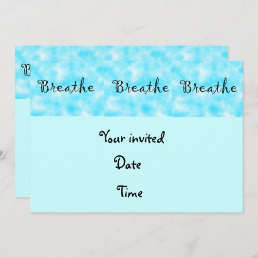 Invitation Respirer l'invitation (Devant / Derrière)