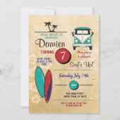 Invitation Ressacs ! Amusement surfant de partie de plage (Devant)