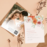 Ressort Aquarelle Corail Pêche Florale Mariage Pho