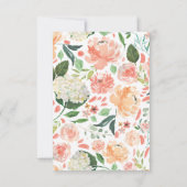 Invitation Ressort Aquarelle Florale Diamant Sirène (Dos)